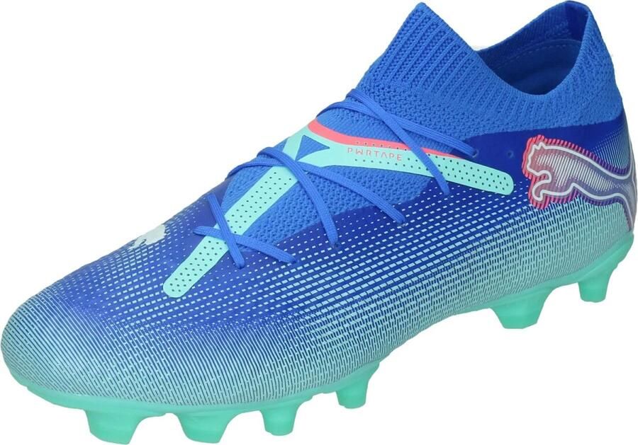 PUMA Future 7 Pro Gras Kunstgras Voetbalschoenen (MG) Blauw Turquoise Wit