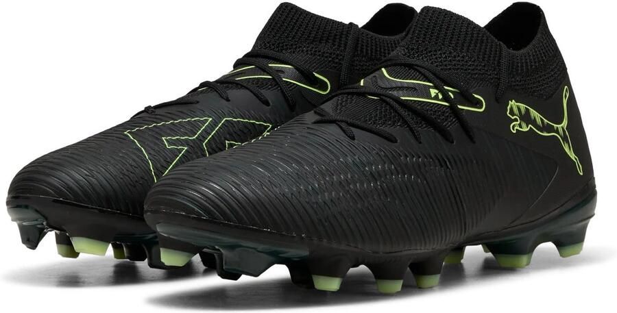 PUMA Future 8 Match Gras Kunstgras Voetbalschoenen (MG) Zwart Donkergroen Lichtgroen