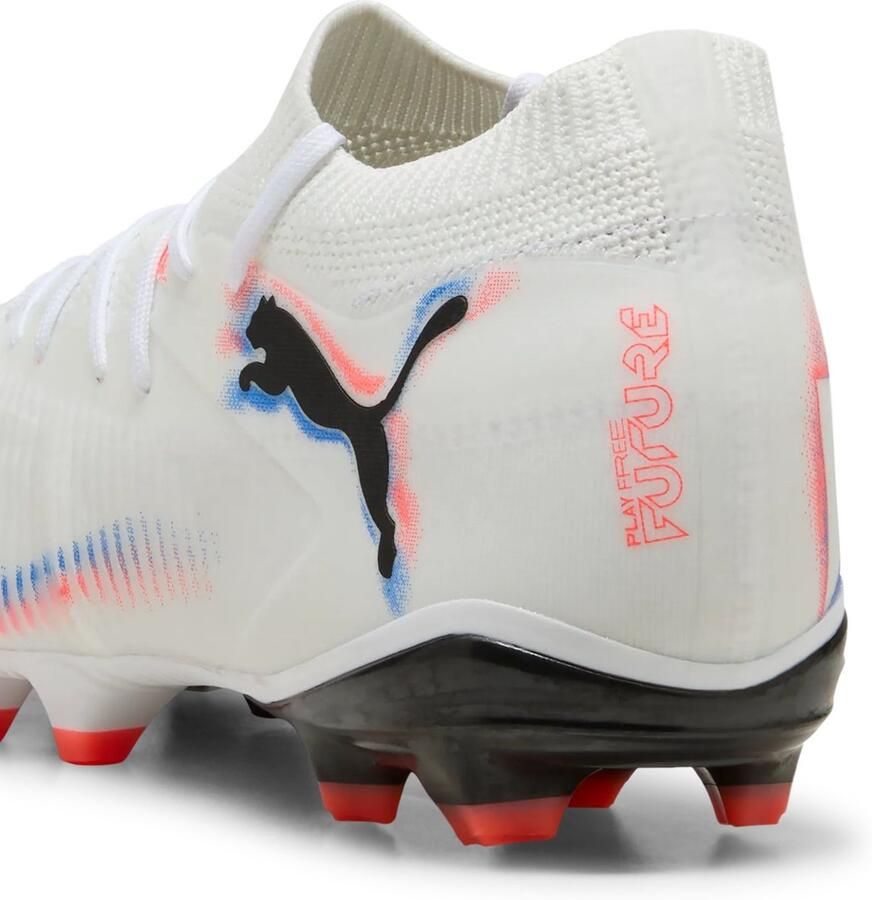 PUMA Future 8 Match Gras Kunstgras Voetbalschoenen (MG) Wit Felrood Blauw - Foto 2