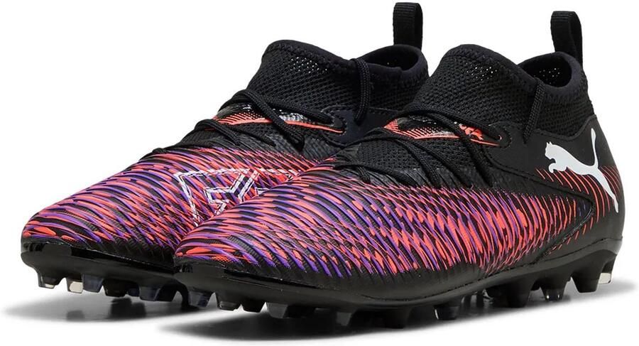 PUMA Future 8 Match Mg Junioren Voetbalschoenen Zwart Kinderen