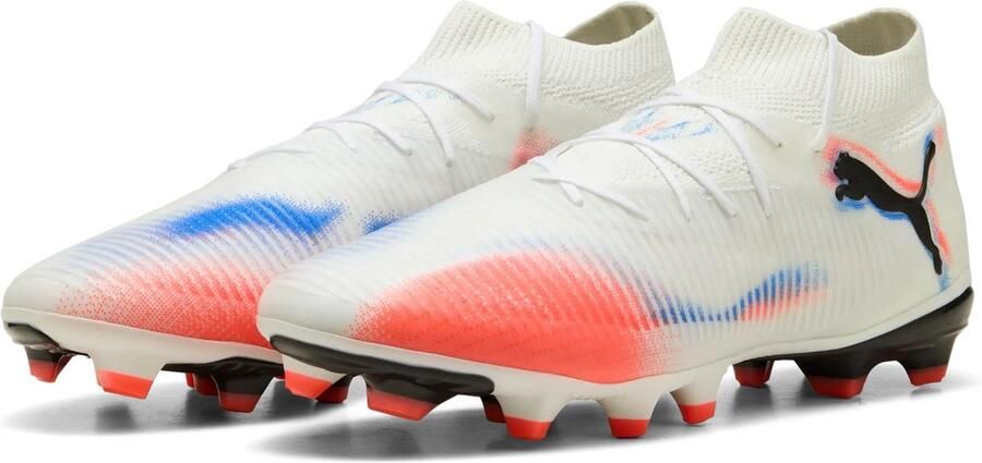 PUMA Future 8 Pro Gras Kunstgras Voetbalschoenen (MG) Wit Felrood Blauw - Foto 3