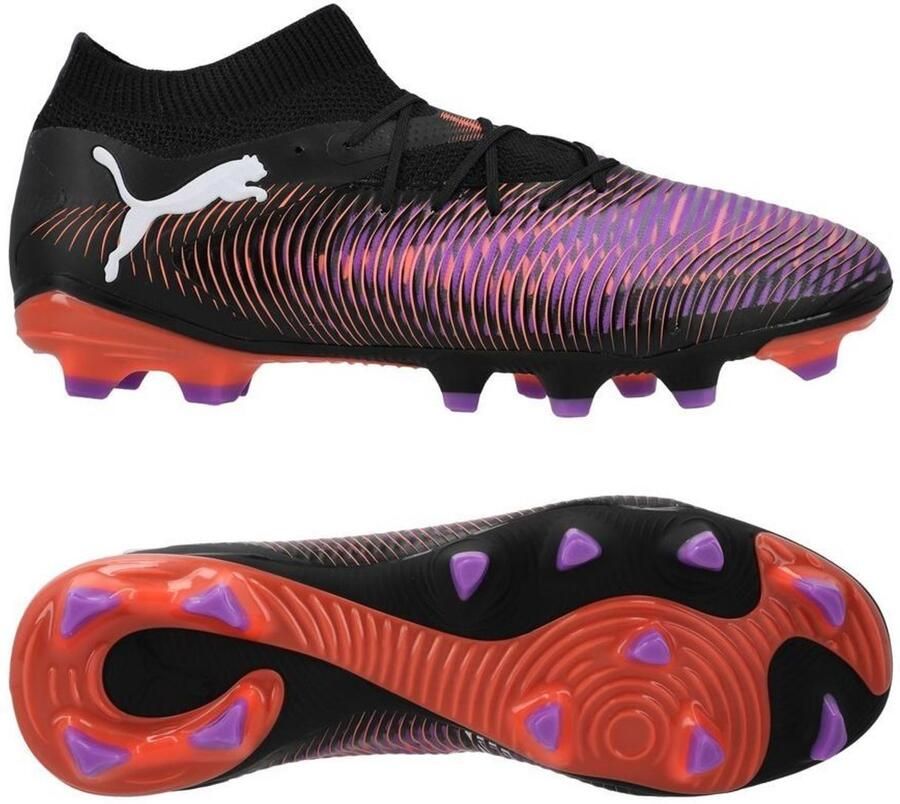 PUMA Future 8 Pro FG AG Voetbalschoenen Black White Glowing Red - Foto 2