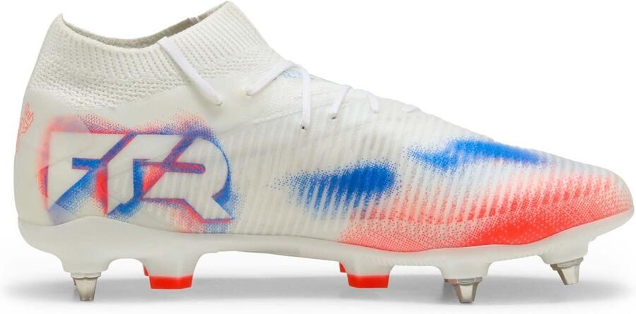 PUMA Future 8 Pro IJzeren-Nop Voetbalschoenen (SG) Wit Felrood Blauw
