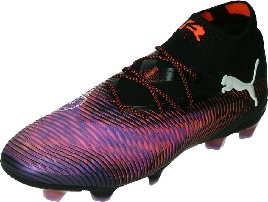 PUMA Future 8 Ultimate Gras Voetbalschoenen (FG) Zwart Paars Rood