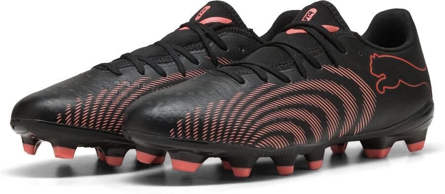 PUMA FUTURE 9 PLAY FG AG Unisex Sportschoenen Black-Glowing Red-Strong Gray