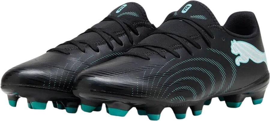 Puma Future 9 Play FG AG senior imitatieleren voetbalschoenen zwart lichtblauw - Foto 4