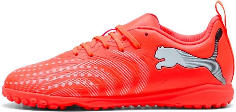 PUMA Future 9 Play Tf Junioren Voetbalschoenen Rood Oranje Kinderen