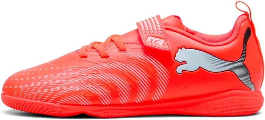 PUMA Future 9 Play V Zaalschoenen Rood Oranje Kinderen