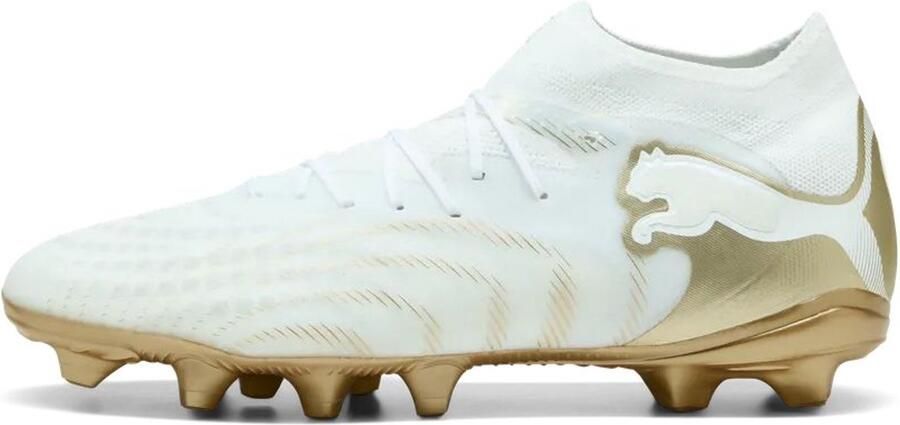 PUMA Future 9 Pro Gras Kunstgras Voetbalschoenen (MG) Wit Goud