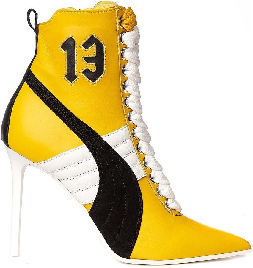 PUMA hoge hak leer X Fenty rood