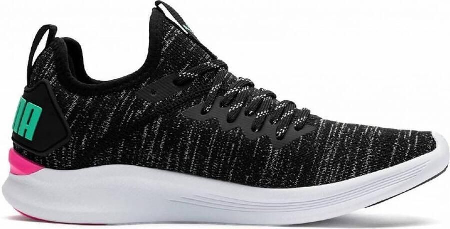 PUMA Ignite Flash EvoKNIT zwart roze sneakers dames (19051111)