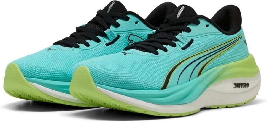PUMA Kinder Electrify NITRO 5 JR Hardloopschoen 314039 06 Mint Lime Black -Mint tea