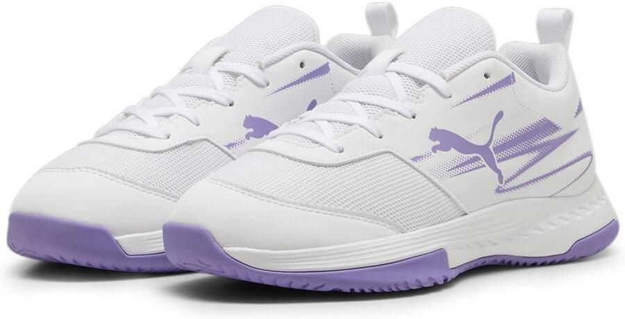 PUMA Kinder Indoorschuhe Low Varion II Jr 108105 White-Lavender Alert