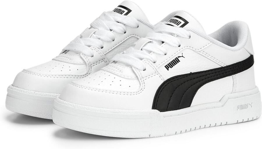 Puma California Pro sneakers wit zwart Jongens Meisjes Imitatieleer Effen 29