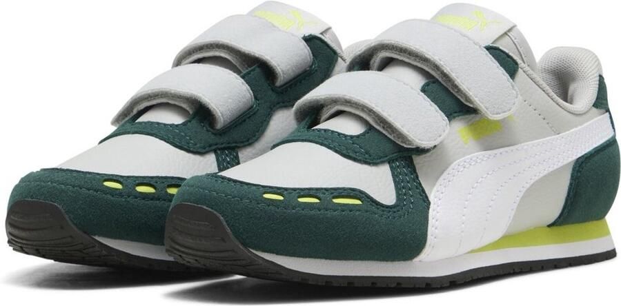 PUMA Kinder Schuhe Low Cabana Racer SL 20 V PS 383730 Cool Light Gray- White-Dark Myrtle-Lime Smash