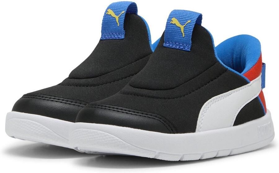 PUMA Kinder Schuhe Low Courtflex v3 SLIPTech Inf 399735 Black- White-Redmazing