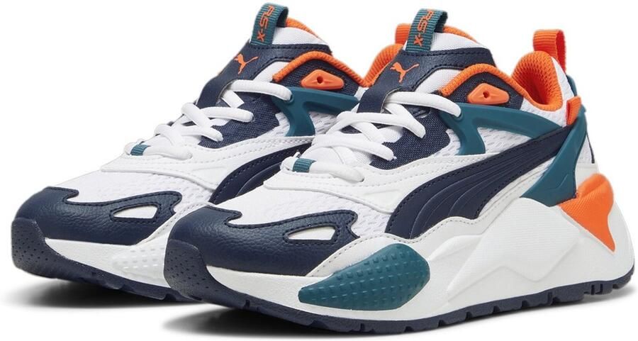 PUMA Kinder Schuhe Low RS-X Efekt Kids Jr 395550 White-Club Navy
