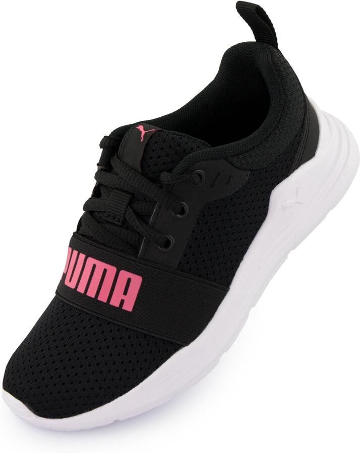 PUMA Kinderschoenen Jr Wired Textiel Hardloopschoen Zwart