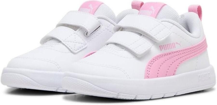 PUMA Courtflex V3 V Schoenen Wit Roze - Foto 2