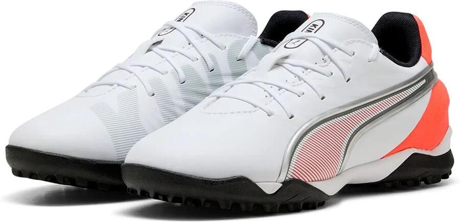 PUMA King Match Mid Tf Voetbalschoenen Voor Kinderen Wit