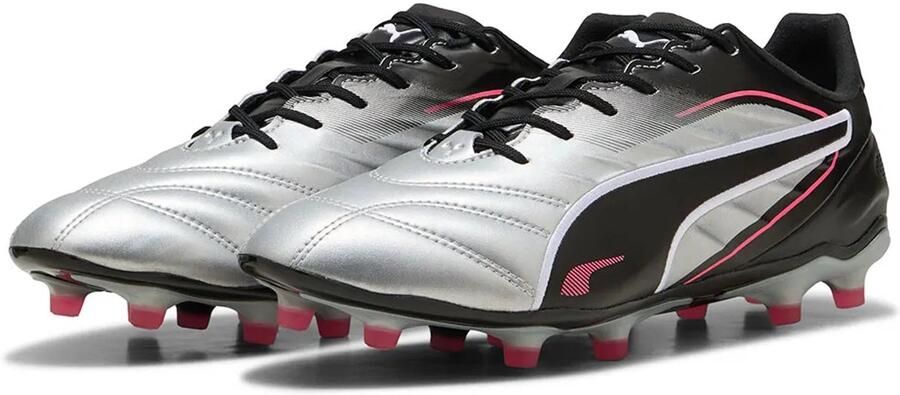 PUMA King Pro Fg ag Voetbalschoenen Zilver