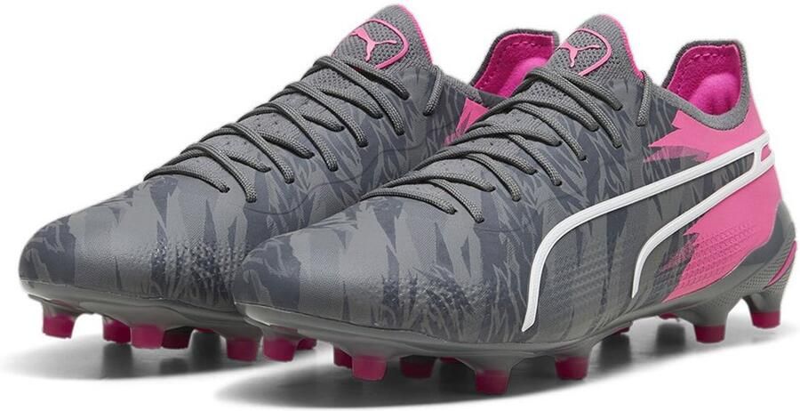 PUMA King Ultimate Rush Fg ag Voetbalschoenen Grijs