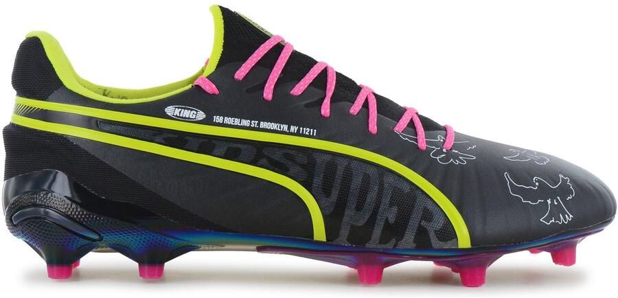 PUMA King Ultimate FG AG Club World Cup X Kidsuper Grijs Electric Lime Wit Plat lichtgrijs LIMITED EDITION