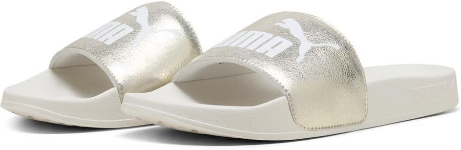 PUMA Leadcat 2.0 Metallic Whisper Dames Slippers Gold- White-Warm White