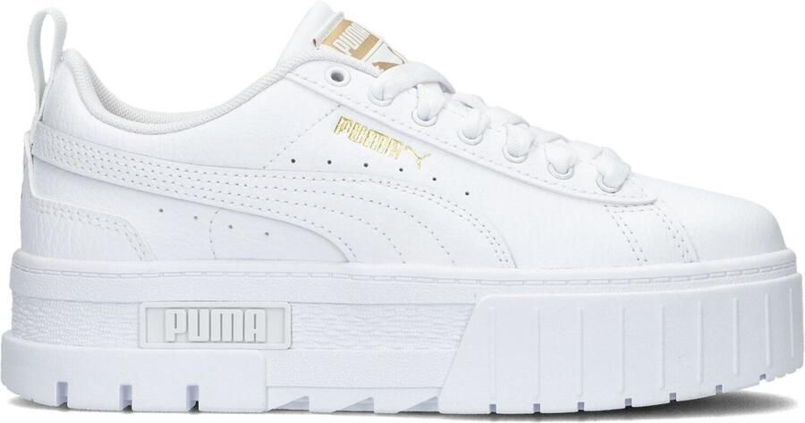 Puma Mayze Lth leren sneakers wit goud Meisjes Leer Meerkleurig 35.5