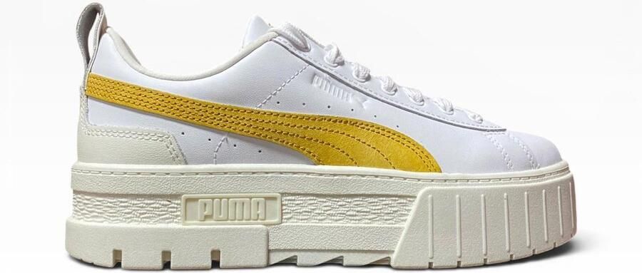 PUMA Mayze Lux Sneakers Dames Wit Archieve Gold Doos Zonder Deksel - Foto 2