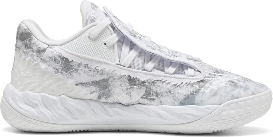 PUMA MB.05 Lo Team Basketbalschoen Wit Grijs