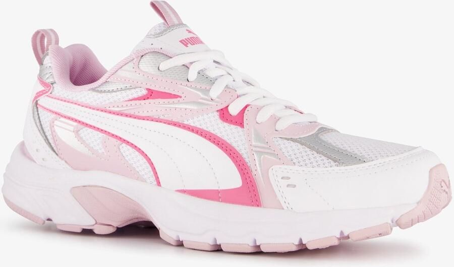 PUMA Milenio Tech dames sneakers wit roze Uitneembare zool