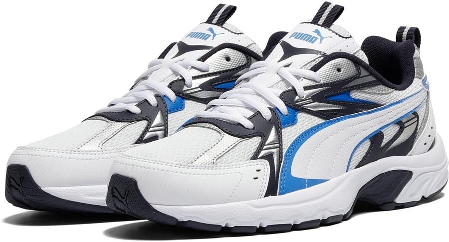 PUMA Milenio tech_ Unisex Sneakers White-Racing Blue-New Navy