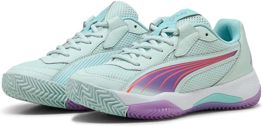 PUMA Nova Court Padelschoenen Blauw Vrouw