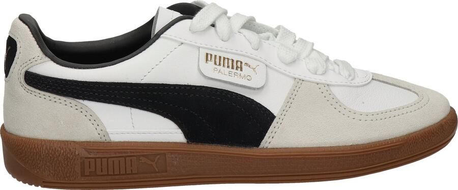 Puma Palermo Lth White Vapor Gray Gum Wit Leer Lage sneakers Unisex - Foto 5