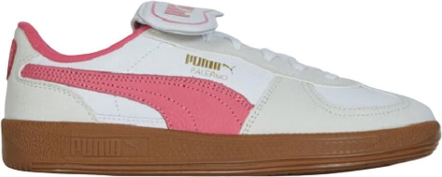 PUMA Palermo Premium JR Junior Sneakers Meisjes schoenen Creme wit Roze