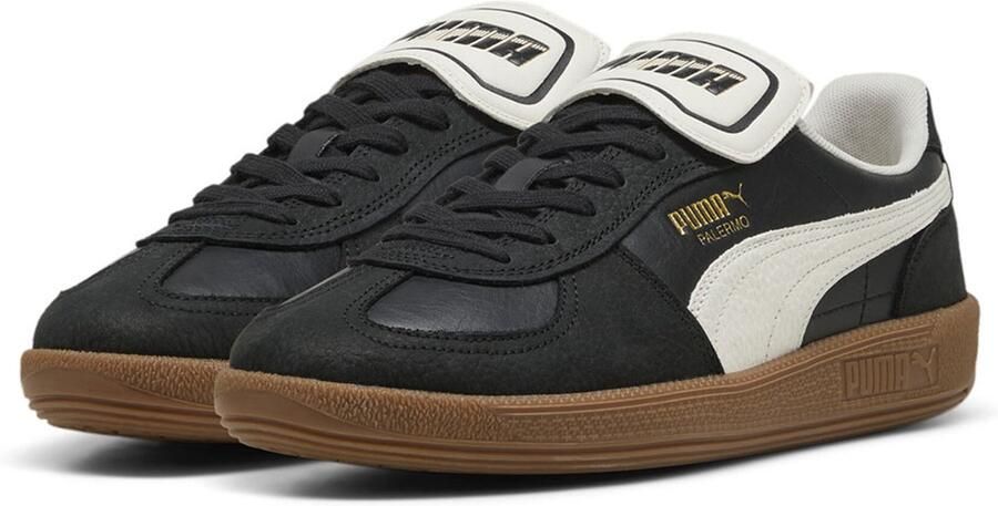 PUMA Palermo Premium Sneakers Leren Sneaker Zwart