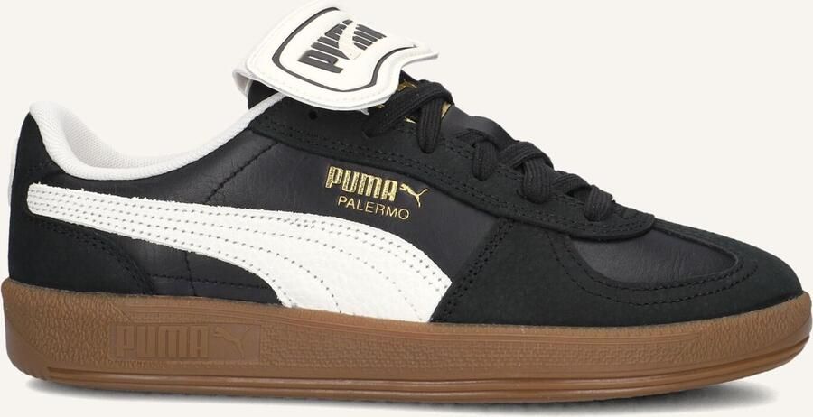 PUMA Palermo Premium Sneakers Leren Sneaker Zwart
