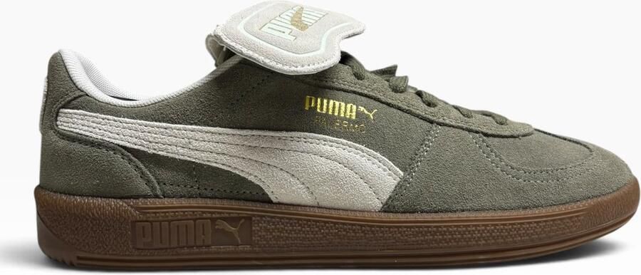 PUMA Palermo Premium Suede Mannen Sneakers Grijs Wit