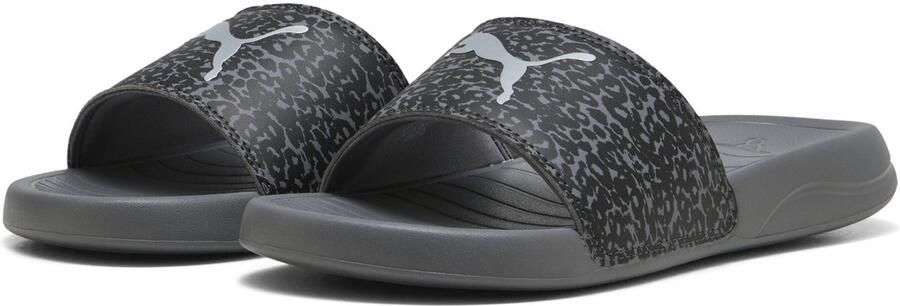 PUMA Popcat 20 Feline Dames Slippers Soft Taupe-Chocolate Fondue- Gold