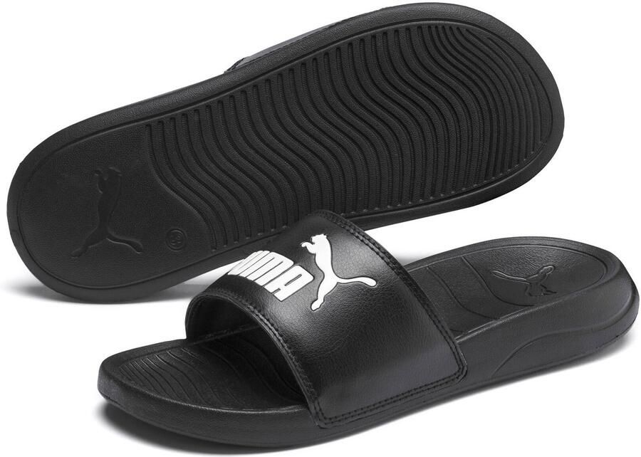 Puma Popcat 20 Jr. badslippers zwart wit Imitatieleer Logo 35 5 - Foto 3