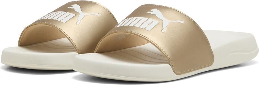 PUMA Popcat 20 Metallic Glam Dames Slippers Gold-Warm White