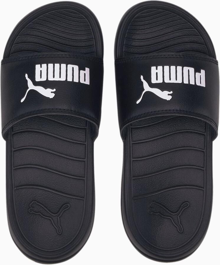 Puma Popcat 20 Jr. badslippers zwart wit Imitatieleer Logo 35 5 - Foto 3