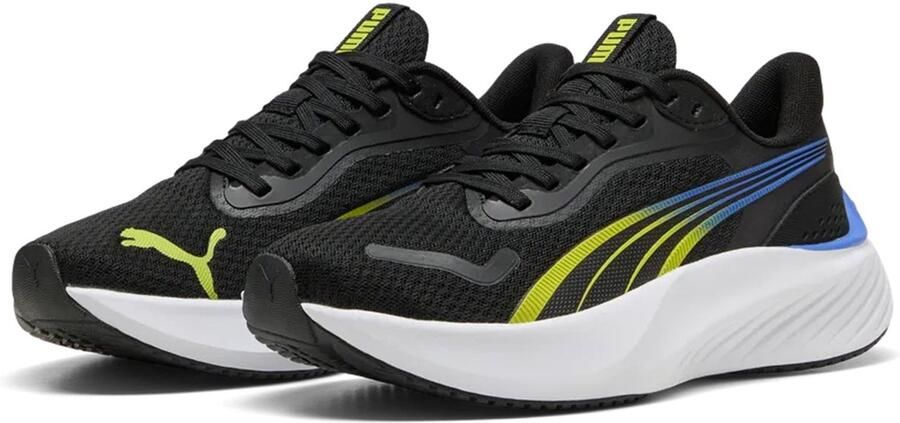 PUMA Pounce Lite Jr kindersportschoenen 401512 11 Black-lime sapphire