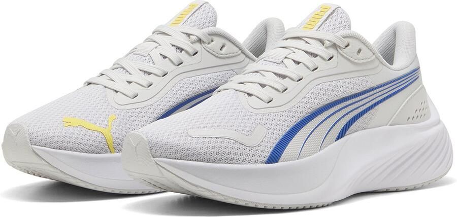 PUMA Pounce Lite Jr kindersportschoenen 401512 14 Gray Sapphire-Pineappie Ice
