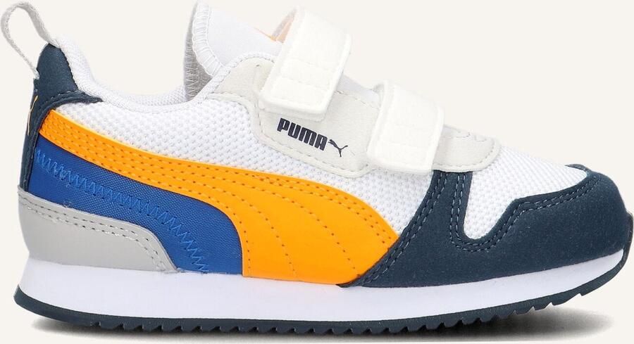 Puma R78 V Inf sneakers donkerblauw wit groen Jongens Meisjes Mesh Meerkleurig 22 - Foto 11