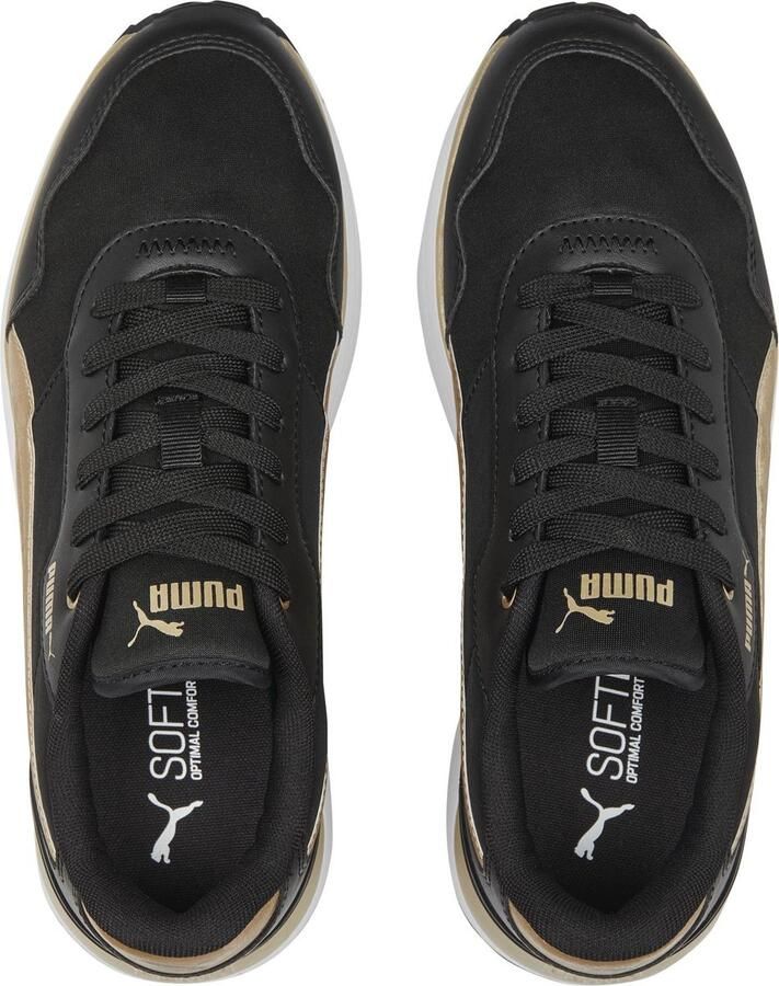 PUMA R78 Voyage Space Met Dames Sneakers Black Gold