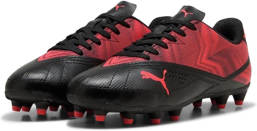 PUMA Rapid MG kinder voetbalschoenen rood zwart