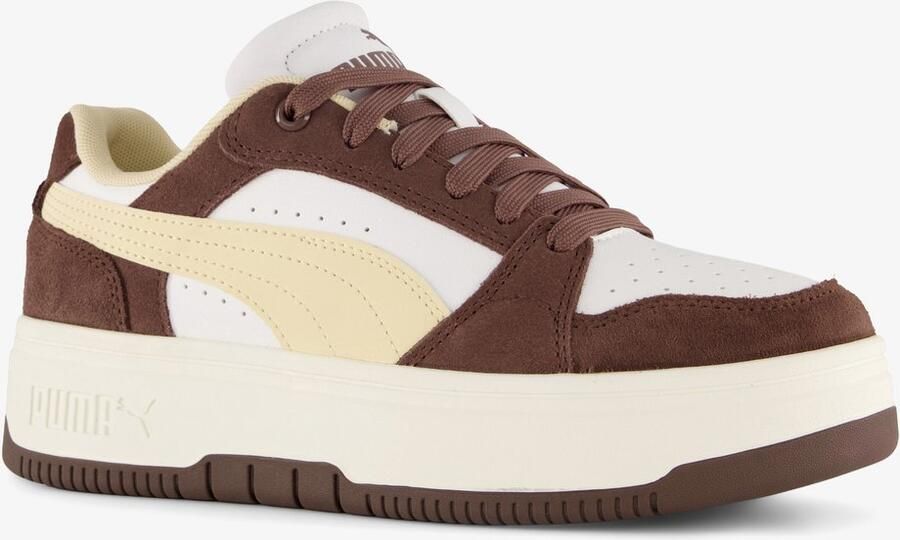 PUMA Rebound Femme Low dames sneakers bruin beige Uitneembare zool