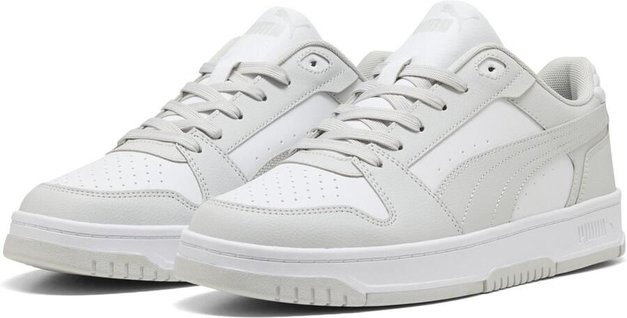 Puma Rebound Slam imitatieleren sneakers lichtgrijs wit - Foto 4